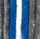 Flauschvorhang 70 x 205cm grau-blau-wei